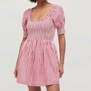 Hill House Red and White Striped Dress